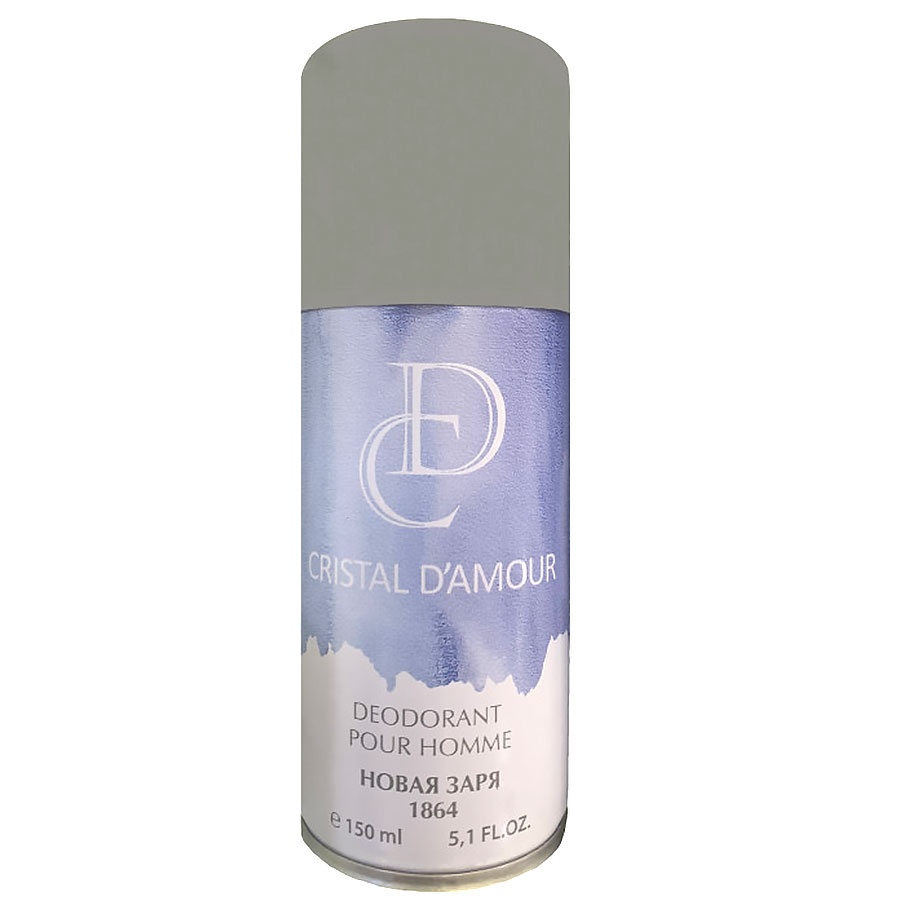 Дезодорант аэрозольный парфюмированный для мужчин Кристалл любви Cristal D'amour, Новая Заря 150 мл