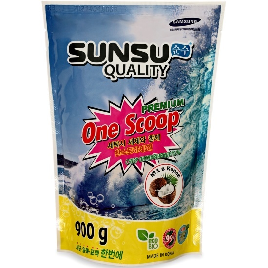 Универсальный пятновыводитель премиального класса One Scoop, Sunsu Quality 900 г (мягкая упаковка)