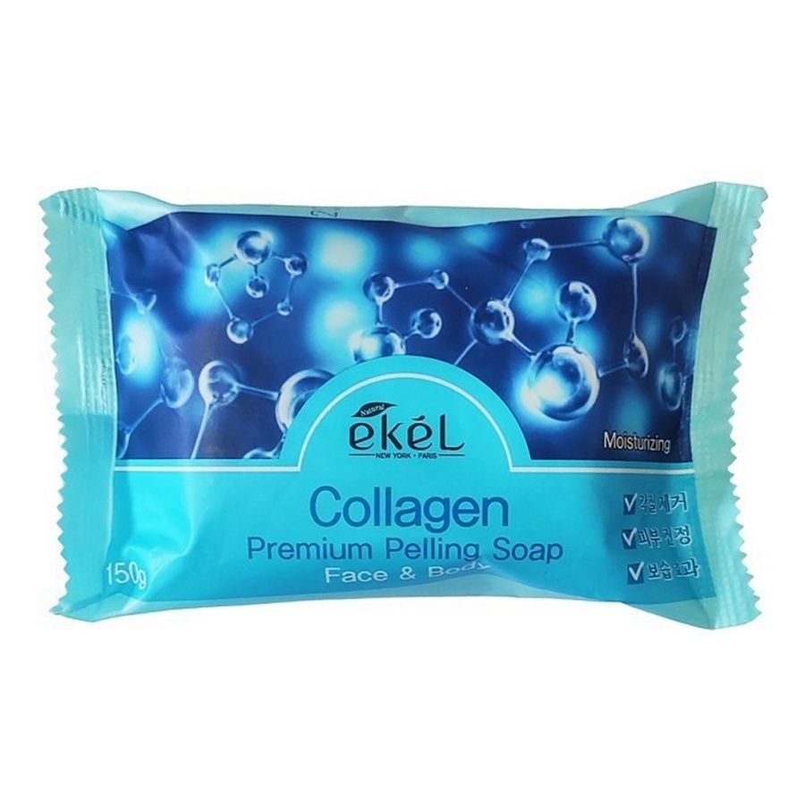 Мыло косметическое с коллагеном Peeling Soap Collagen, Ekel, 150 г