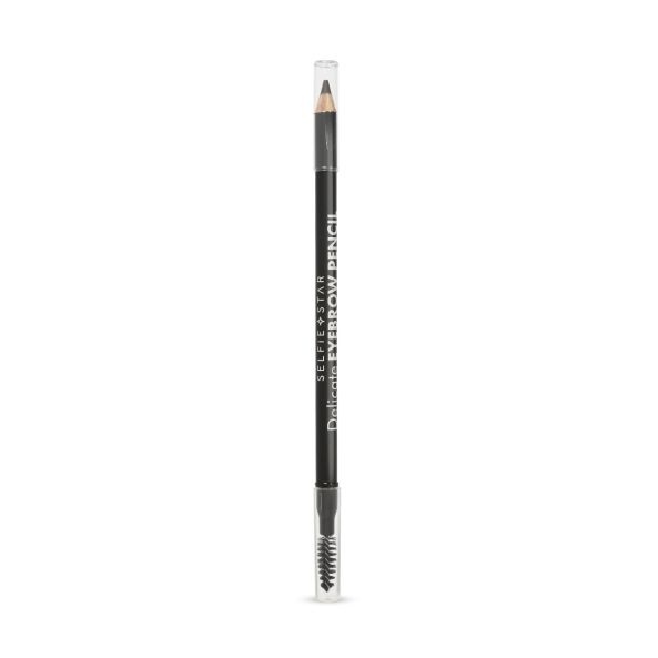 Карандаш для бровей с щеточкой Коричневый, Delicate Eyebrow pencil with spiral brush Brown 02, Selfie Star, 1,6 г