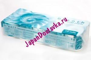 Трехслойная японская туалетная бумага Breath (в индивидуальной упаковке), NICHIKO 10 рулонов