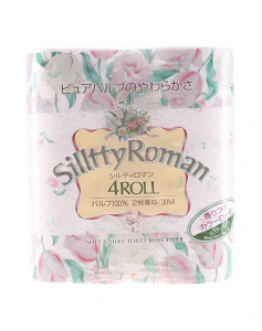 Бумага туалетная двухслойная парфюмированная тюльпан Silltty, Shikoku Tokushi 4 рулона