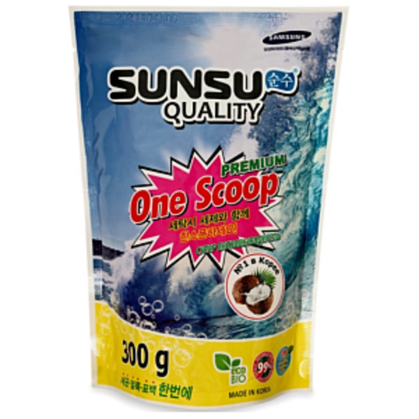Универсальный пятновыводитель премиального класса One Scoop, Sunsu Quality 300 г (мягкая упаковка)