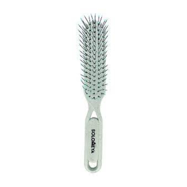  Био-расческа для распутывания сухих и влажных волос, пастельно-зеленая, Detangler Hairbrush for Wet & Dry Hair Pastel Green, Solomeya 1 шт