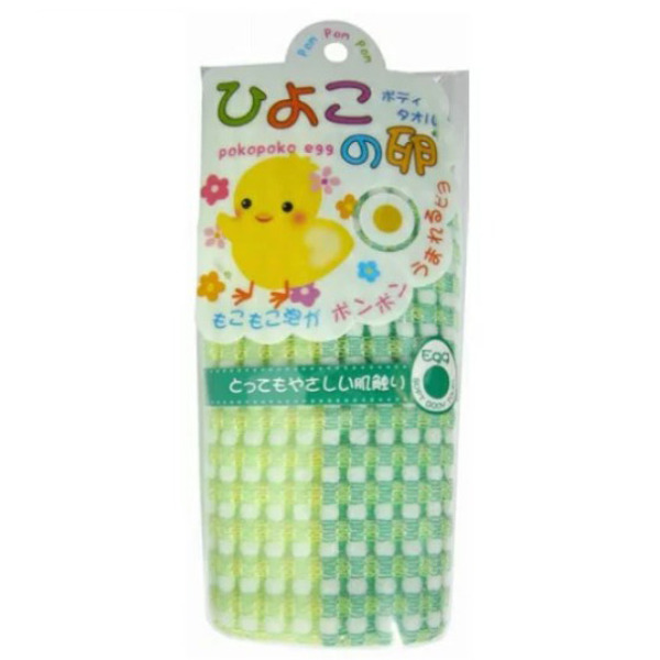 Мочалка-полотенце для детей Pokopoko egg (зелёная), Yokozuna