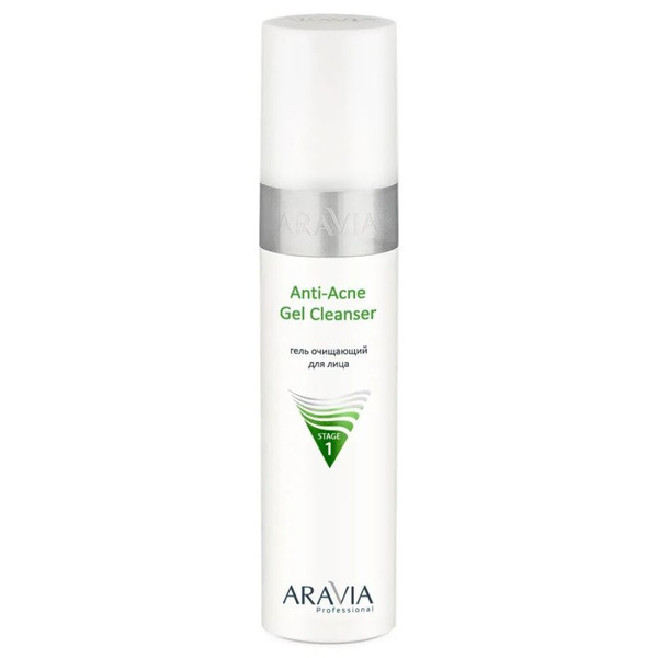 Гель очищающий для жирной и проблемной кожи лица Anti-Acne Gel Cleanser, Aravia 250 мл