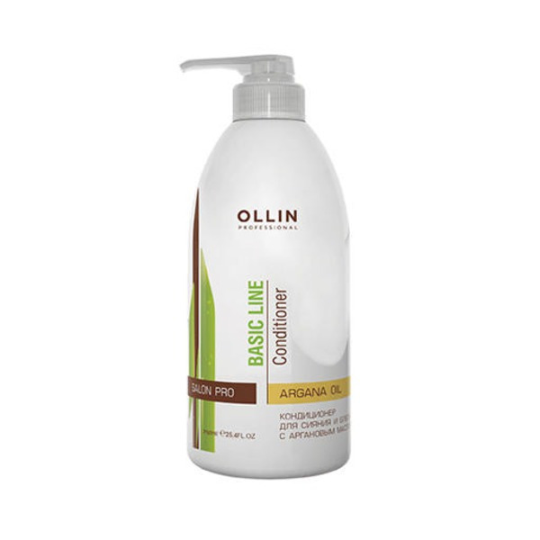 Оллин Професионал Basic Line Кондиционер для сияния и блеска с аргановым маслом, Ollin Professional 750 мл