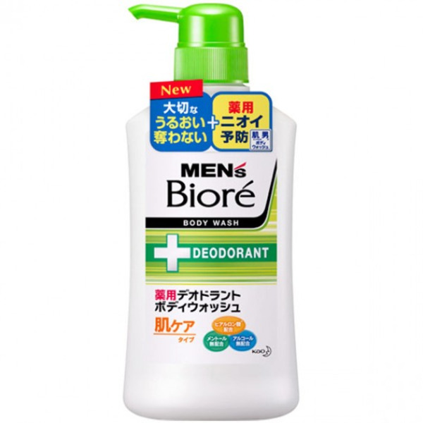 Мужское пенящееся мыло для тела с противовоспалительным и дезодорирующим эффектом Mens Biore, с цветочным ароматом, диспенсер, Као 440 мл