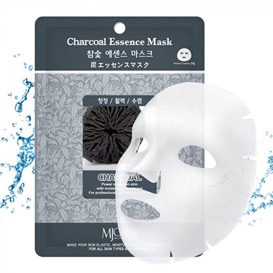 Маска тканевая с древесным углем Charcoal Essence Mask, MIJIN 23 мл