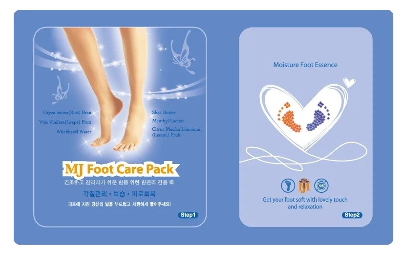 Маска для ног с гиалуроновой кислотой Foot Care Pack, MIJIN 22 мл