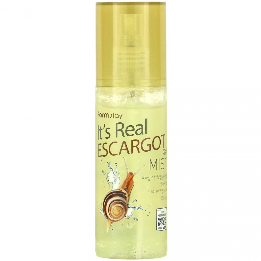 Гель-мист для лица с экстрактом улитки Its Real Gel Mist Escargot, FARMSTAY 120 мл