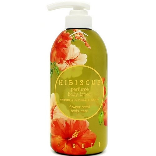 Парфюмированный лосьон для тела Гибискус, Hibiscus Perfume Body Lotion, Jigott, 500 мл