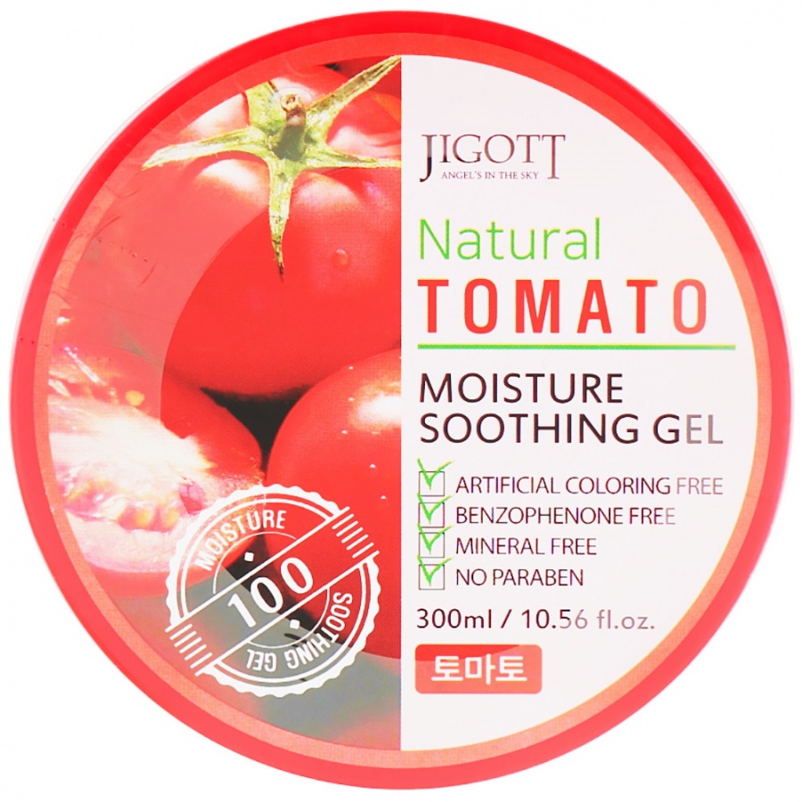 Универсальный увлажняющий гель с экстрактом томата, Natural Tomato Moisture Soothing Gel, Jigott, 300 мл 