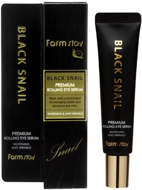 Сыворотка-ролер для кожи вокруг глаз Black Snail Premium Rolling Eye Serum, FarmStay 25 мл