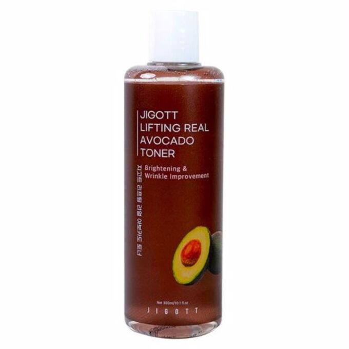 Тонер-лифтинг для лица с авокадо Lifting Real Avocado Toner, Jigott, 300 мл