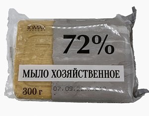 Мыло хозяйственное твердое 72%, Romax 300 г