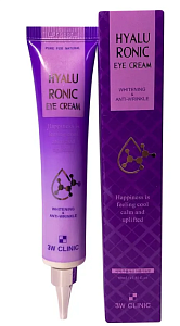 Крем для век увлажняющий с гиалуроновой кислотой Eye Cream Hualuronic, 3W Clinic 40 мл