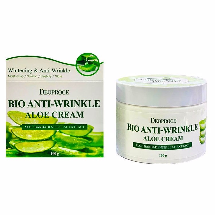 Крем для лица с экстрактом алоэ BIO ANTI-WRINKLE ALOE CREAM, DEORPOCE, 100 г