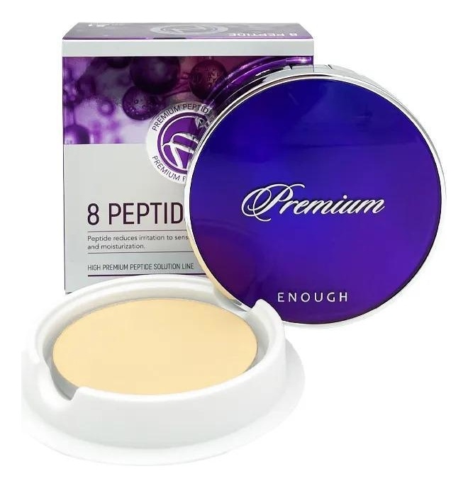 Пудра для лица с пептидным комплексом PREMIUM 8 PEPTIDE TWO-WAY CAKE #13 (INCLUDING REFILL), Enough, 11 г