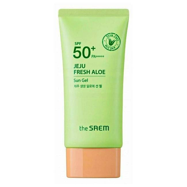 Гель для лица солнцезащитный с алоэ Jeju Fresh Aloe Sun Gel, THE SAEM, 50 мл