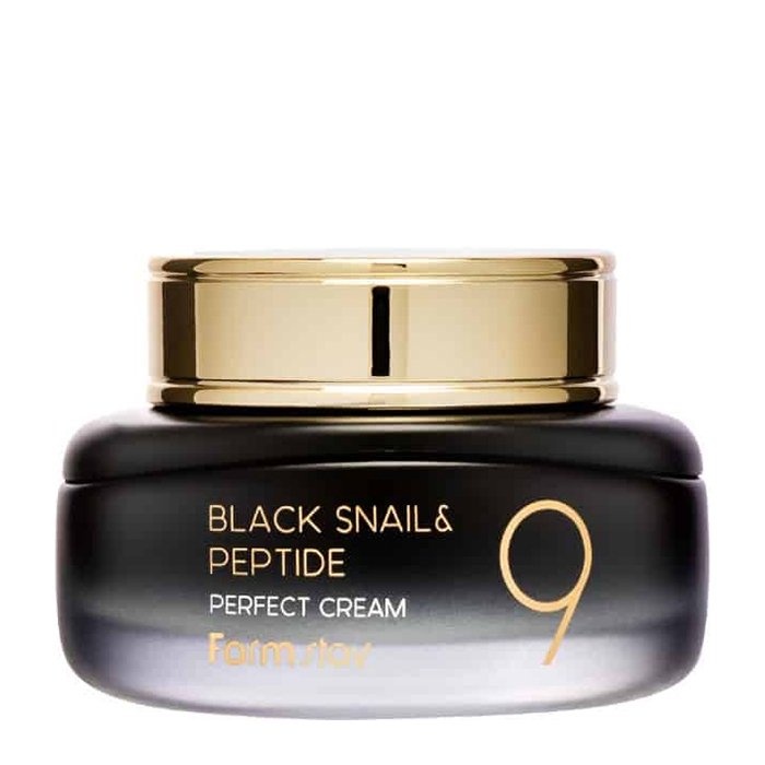 Крем для лица омолаживающий с комплексом из 9 пептидов Black Snail & Peptide9 Perfect Cream, FarmStay, 55 мл