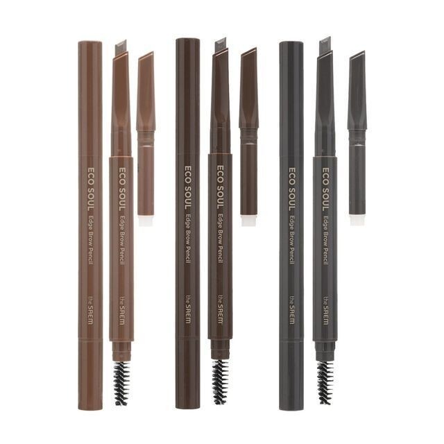 Карандаш для бровей Eco Soul Edge Brow Pencil 03 Gray Brown, THE SAEM, 0,3 г