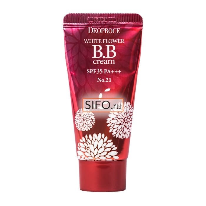 Крем ББ для лица с цветочным комплексом WHITE FLOWER BB CREAM SPF35 PA+++, DEOPROCE, 21 тон, 30 г