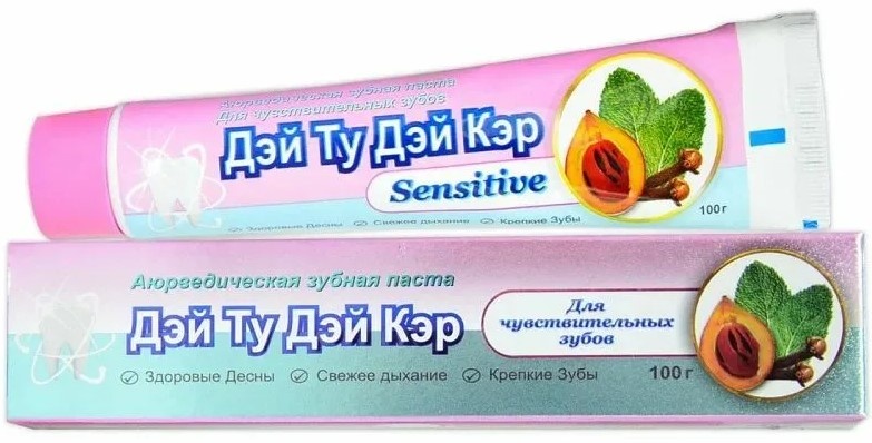 Аюрведическая зубная паста, для чувствительных зубов Sensetive, Day 2 Day Care 100 г