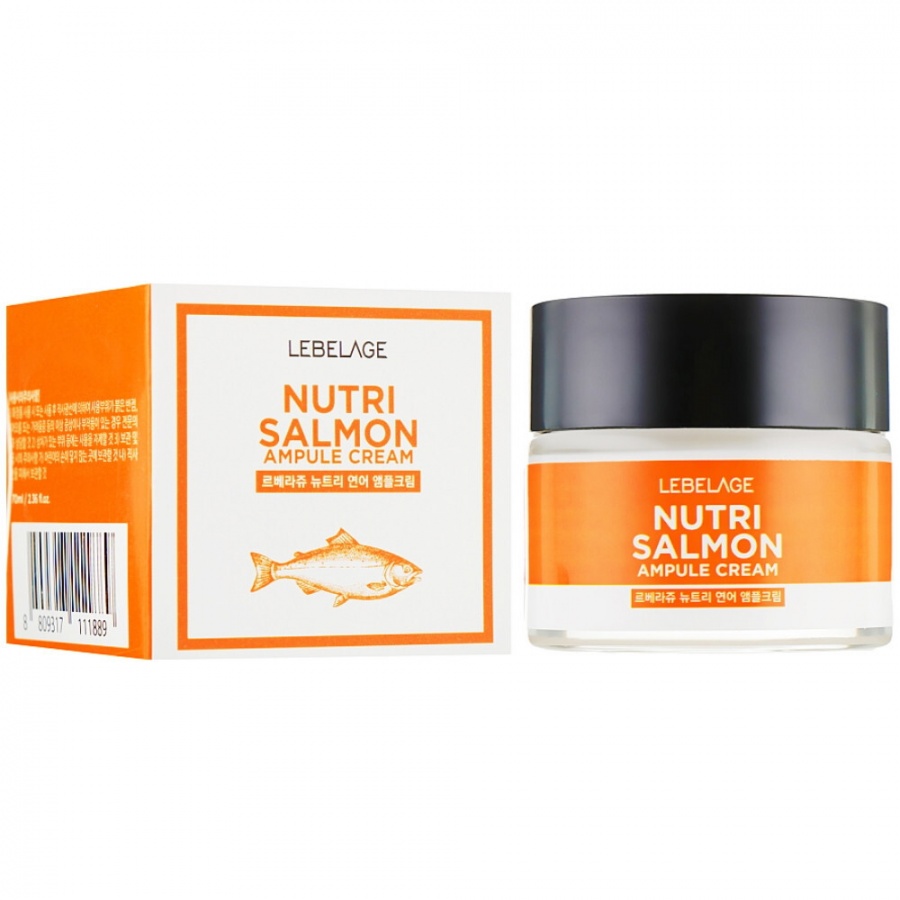 Крем для лица ампульный с лососевым маслом AMPULE CREAM_NUTRI SALMON, LEBELAGE, 70 мл