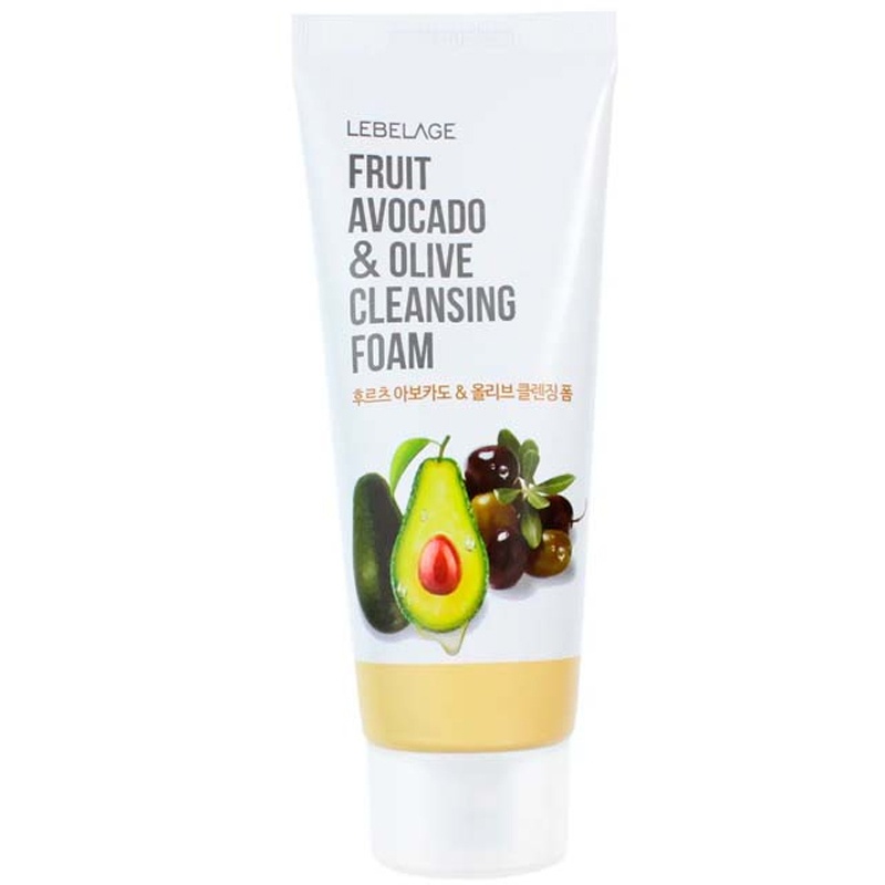 Пенка для лица очищающая с экстрактами авокадо и оливы FRUIT AVOCADO&OLIVE CLEANSING FOAM,  LEBELAGE, 100 мл