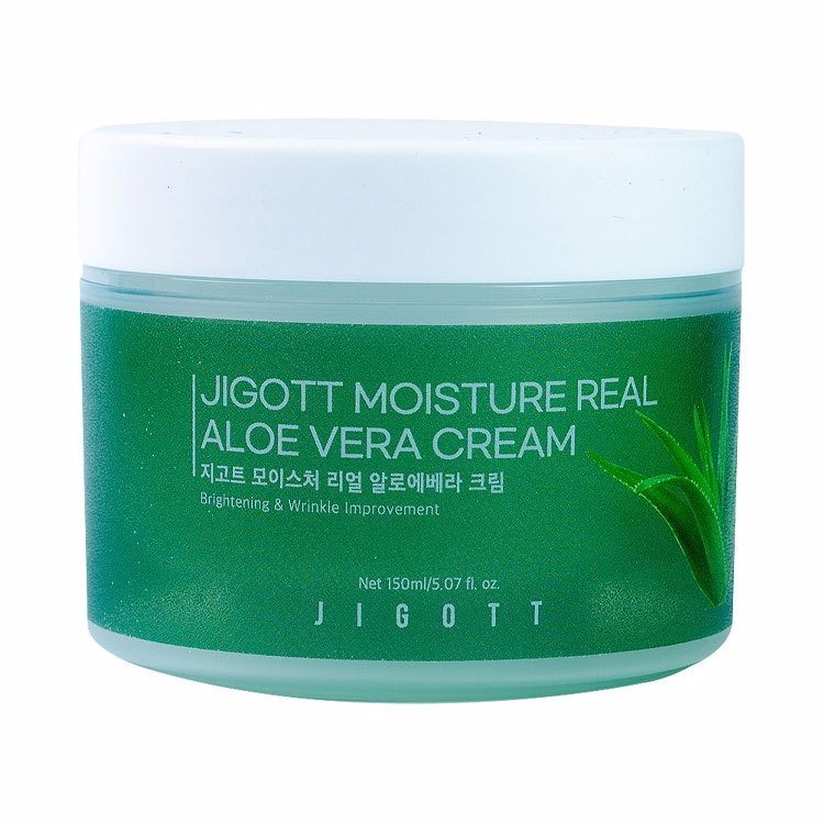 Крем с экстрактом алоэ вера Moisture Real Aloe Vera Cream, Jigott, 150 мл