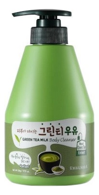 Гель для душа с ароматом зеленого чая Kwailnara Green Tea Milk Body Cleanser, Welcos, 560 г