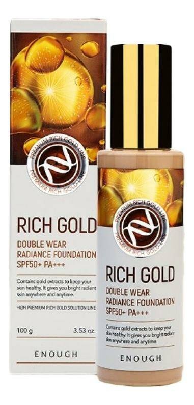 Основа тональная с золотом Premium Rich Gold Double Wear Radiance Foundation 23, Enough, 100 мл