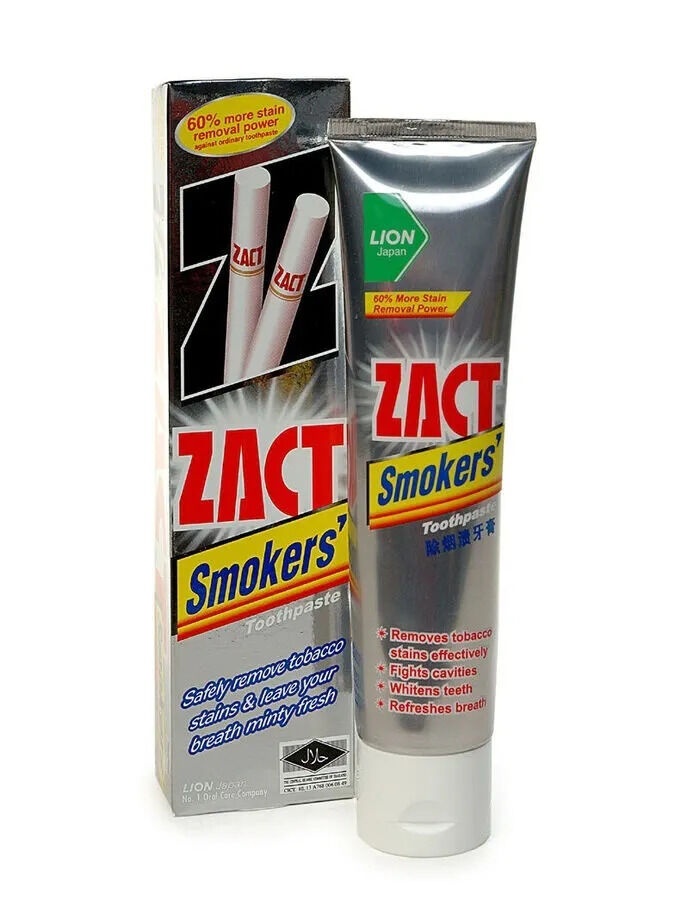 Зубная паста для курящих Zact Smokers, Lion 150 г