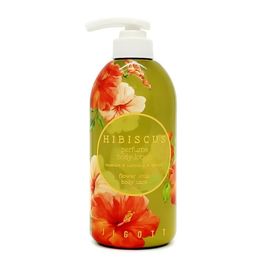 Парфюмированный лосьон для тела с экстрактом гибискуса Hibiscus Perfume Body Lotion, Jigott 500 мл