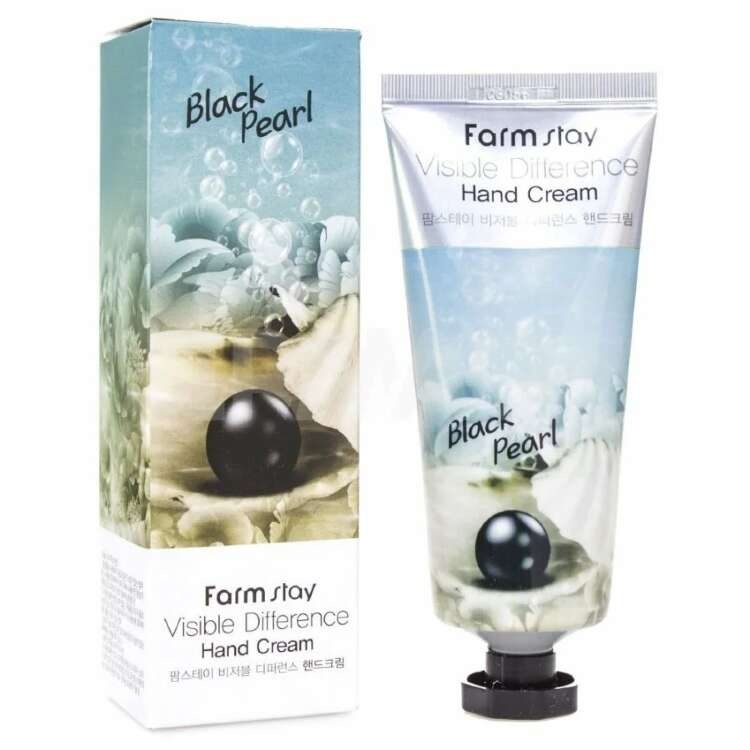 Крем для рук visible differerce hand cream black pearl, Farmstay, 100 г