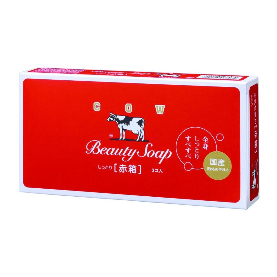 Молочное увлажняющее туалетное мыло с пудровым ароматом роз Beauty Soap, COW, 90 г х 3 шт.