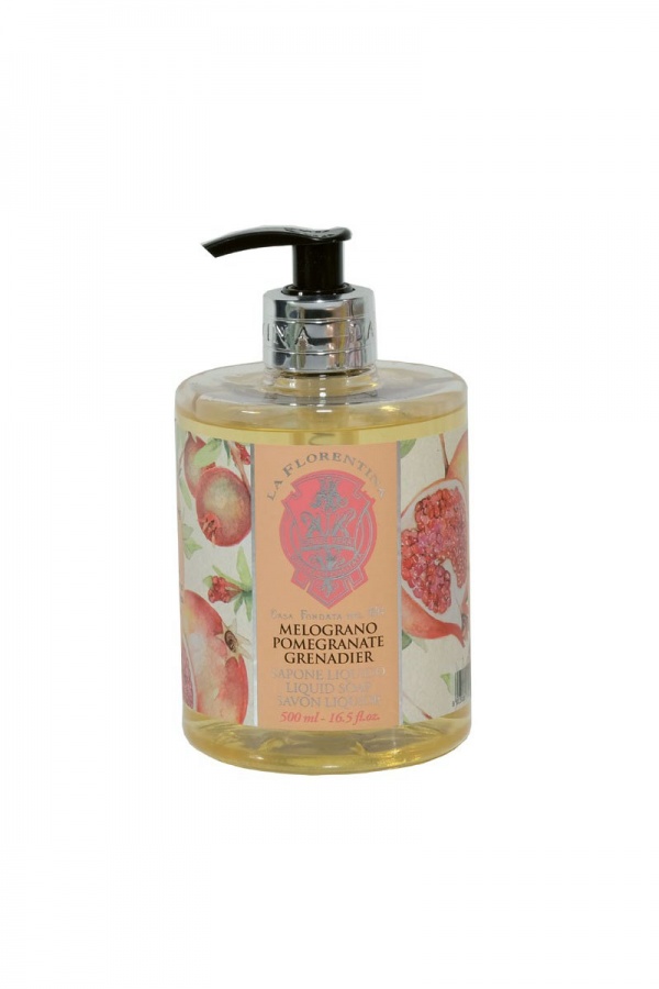 Жидкое мыло с оливковым маслом и экстрактом граната Liquid Soap Pomegranate, La Florentina, 500 мл