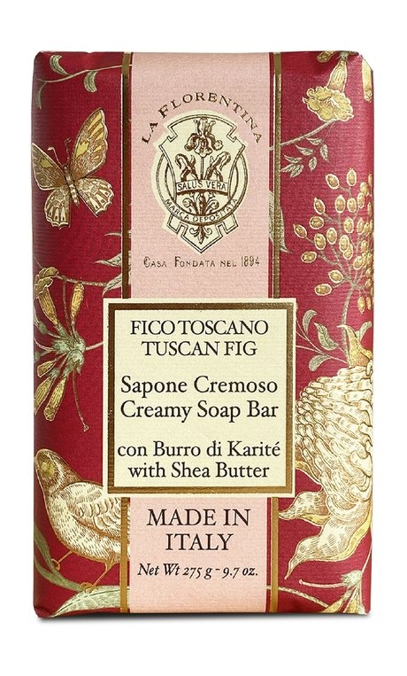 Крем-мыло для тела с маслом ши и экстрактом Тосканского инжира Creamy Bar Soap Tuscan Fig, La Florentina, 275 г