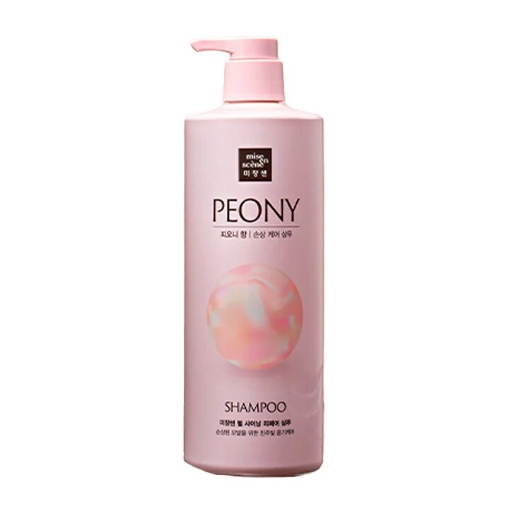 Шампунь для волос с жемчужной пудрой с ароматом пиона PEARL SHINING PEONY SHAMPOO, MISEENSCENE, 1000 мл