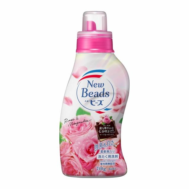 Гель для мягкой стирки белья с ароматом розы и магнолии, New Beads Fragrance Gel Luxe Craft, Kao, 740 г