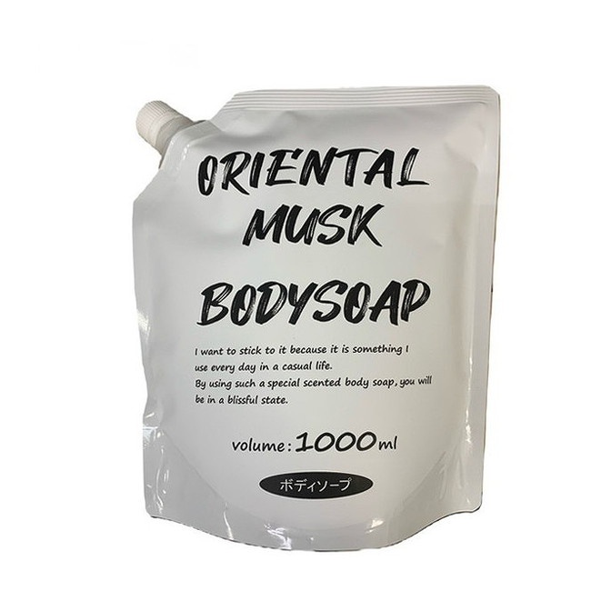 Слабокислотное жидкое мыло для тела (аромат восточного мускуса), Oriental Musk Body Soap, Rocket Soap, 1000 мл (мягкая упаковка)