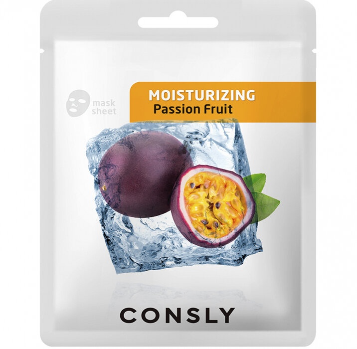 Маска для лица тканевая увлажняющая с экстрактом маракуйи, Passion Fruit Moisturizing Mask Pack, CONSLY, 20 мл