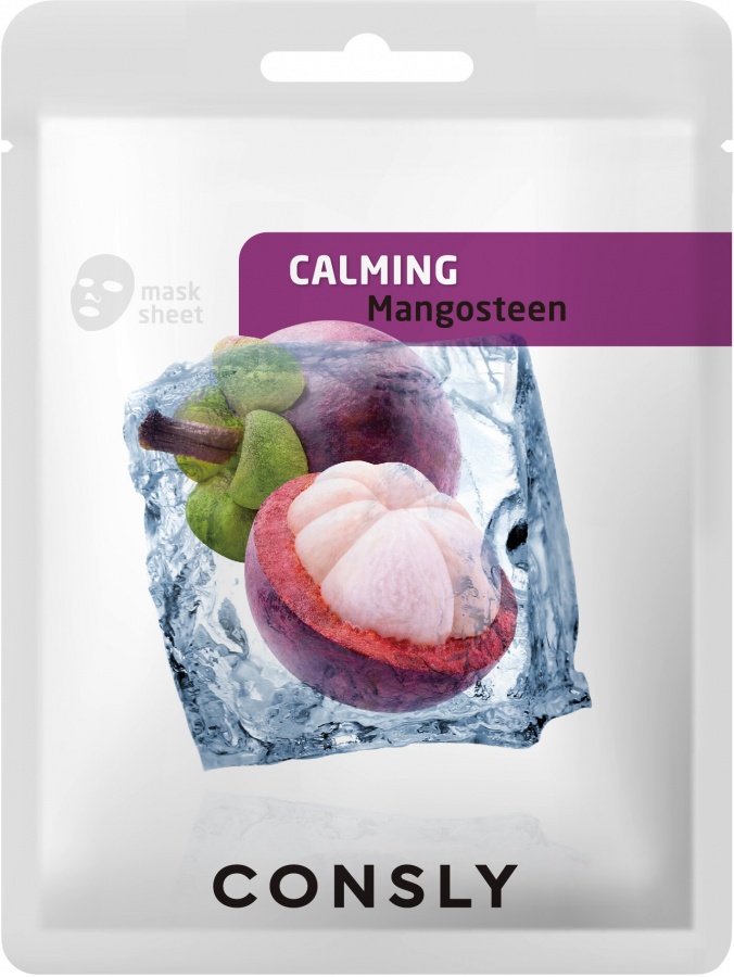 Маска для лица тканевая успокаивающая с экстрактом мангостина Mangosteen Calming Mask Pack, CONSLY, 20 мл