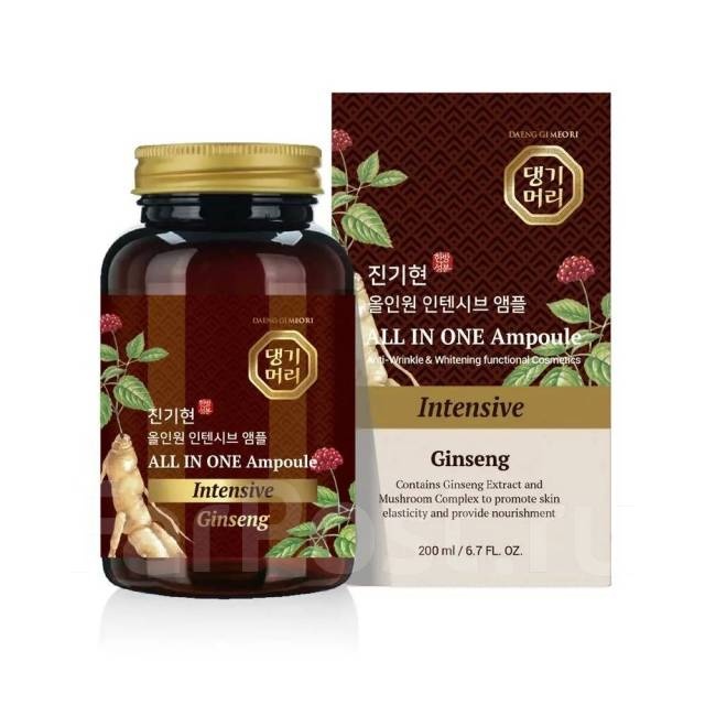 Сыворотка для лица с экстрактом женьшеня, All In One Intensive Ampoule (Ginseng), DAENG GI MEO RI, 200 мл