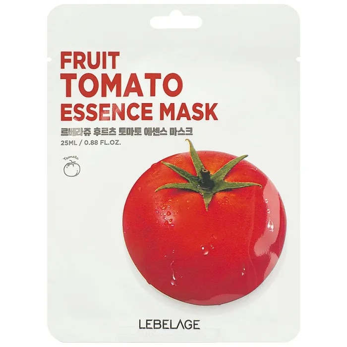 Маска для  лица тканевая с экстрактом томата, FRUIT TOMATO ESSENCE MASK, LEBELAGE, 25 мл