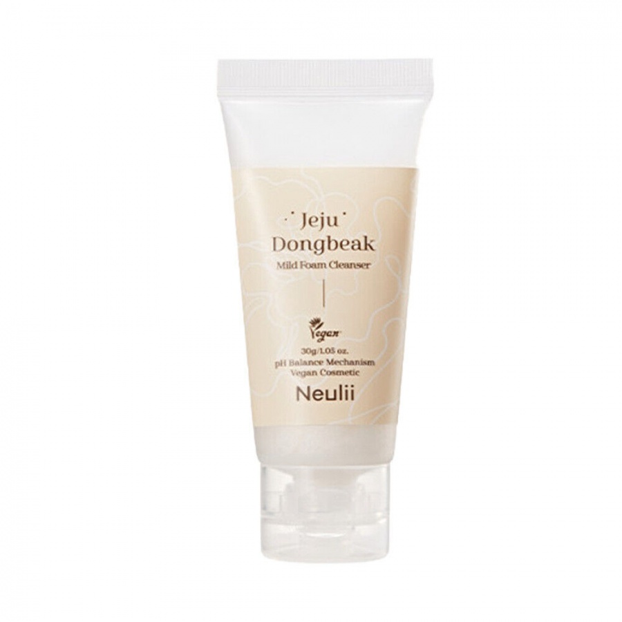 Пенка для лица очищающая с экстрактом камелии, Jeju Dongbeak Mild Foam Cleanser, Neulii, 30 г