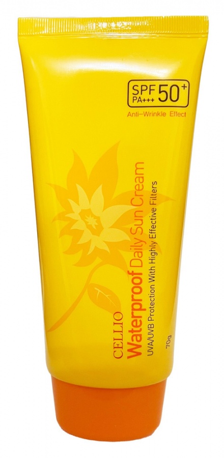 Крем для лица солнцезащитный водостойкий, SUN CREAM (WATERPROOF), DR.CELLIO, 70 г