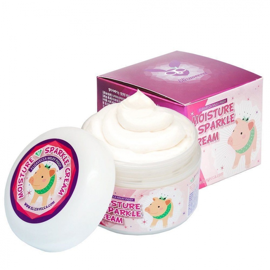 Крем для лица увлажняющий с эффектом сияния Moisture Sparkle Cream, elizavecca, 100 г