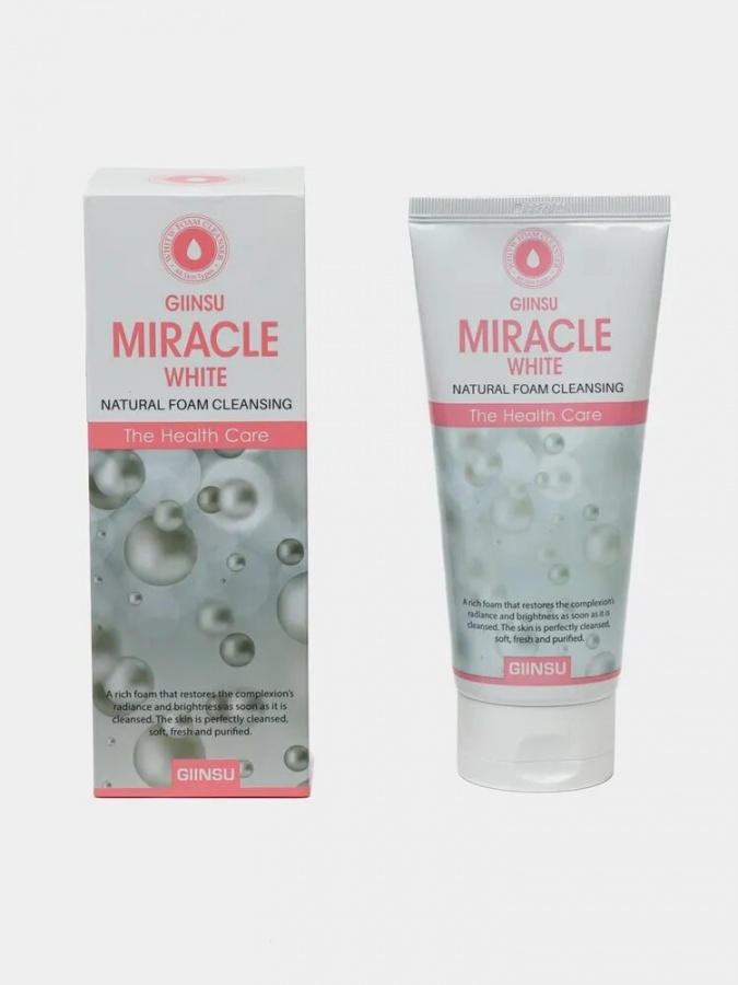 Пенка для лица осветляющая, MIRACLE WHITE INTENSIVE FOAM CLEANSING, GIINSU, 180 г